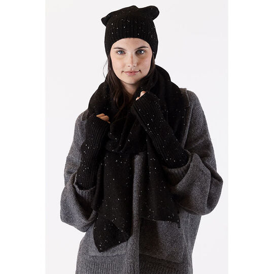 Lyla & Luxe Beanie| Black Fleck