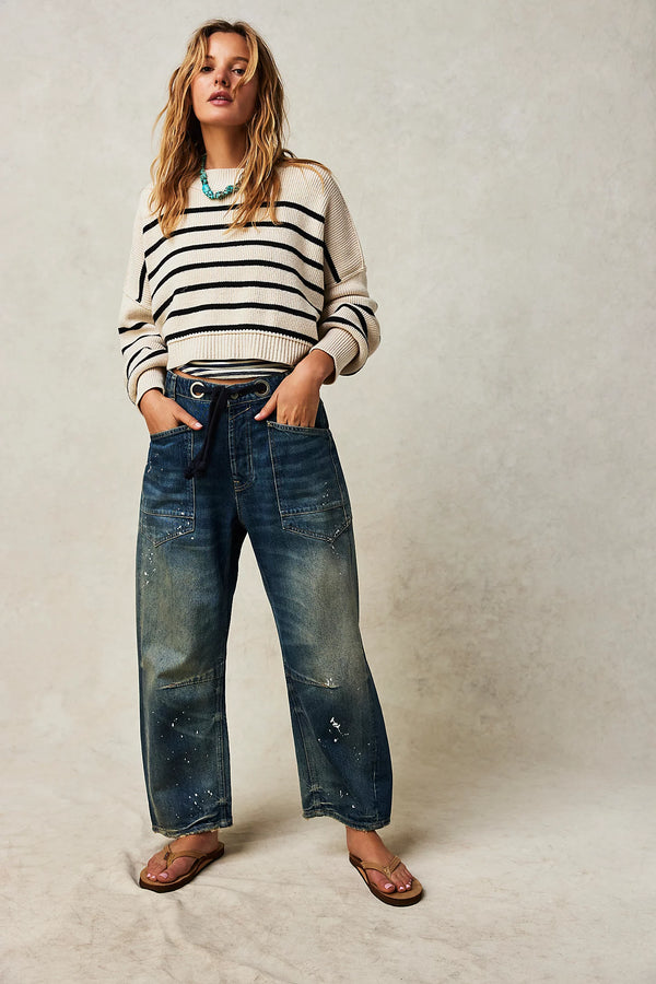 Moxie Low Slung Barrel Jeans