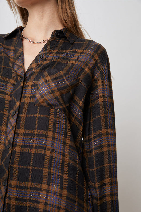 Hunter Shirt | Camel Black Lurex