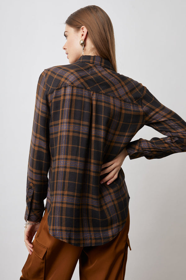 Hunter Shirt | Camel Black Lurex