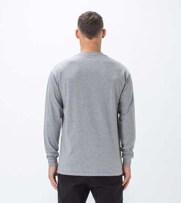 HENLEY LS TEE | GREY MARLE