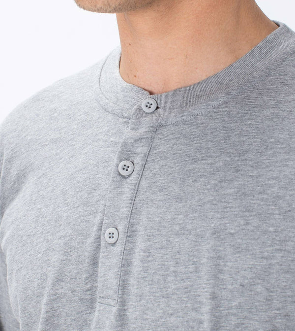 HENLEY LS TEE | GREY MARLE