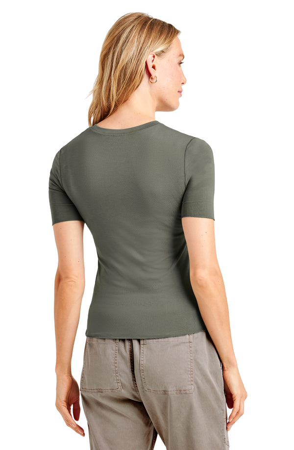 Bamboo Quarter Sleeve Tee I Green