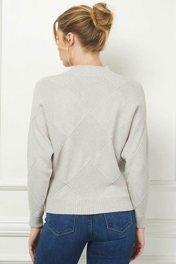 Sylvie Mock Neck Pullover I French Grey