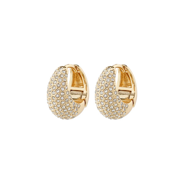 Focus Crystal Earrings I Gold Plated