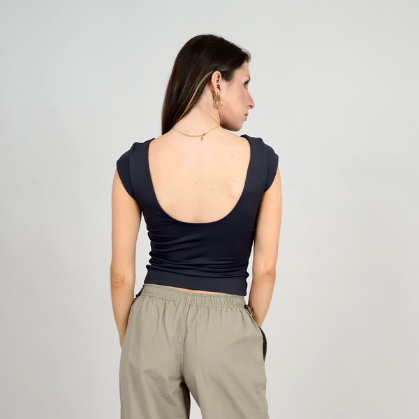 Brida Cap Sleeve Tee I Black