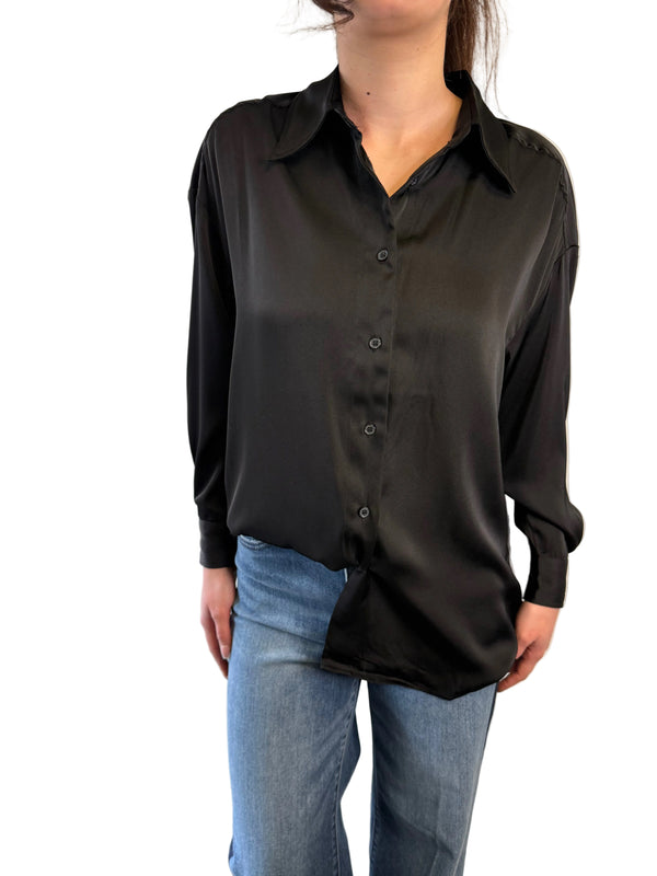 Lara Lace Back Satin Blouse