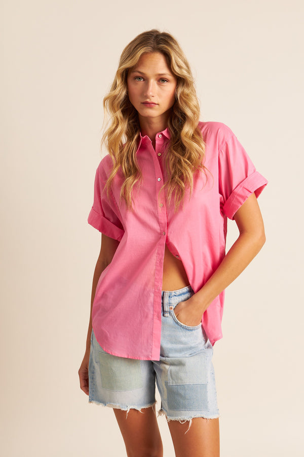 Shay Button Down Shirt I Pink