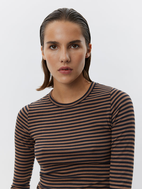 Long Sleeve Stripped T Shirt