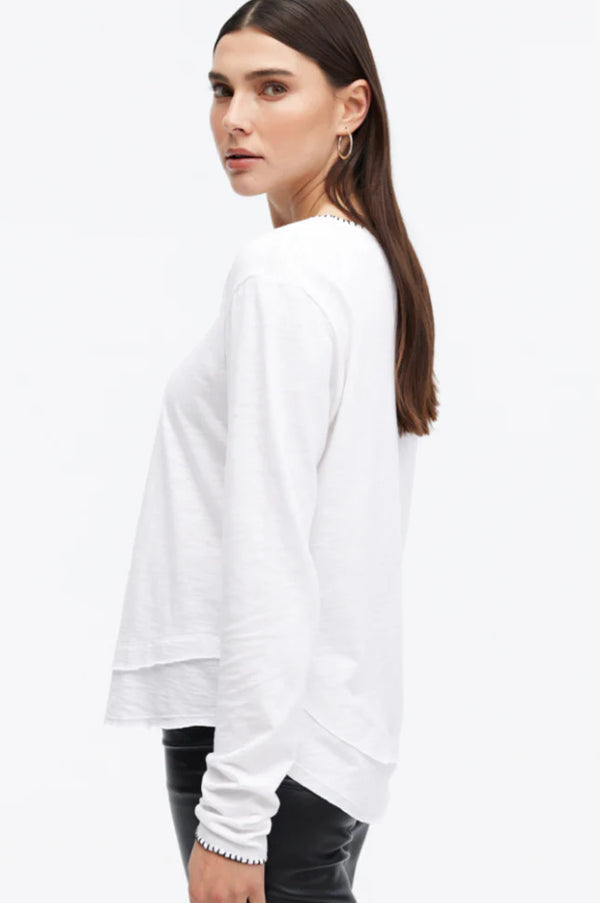 Whipstitch Ava Long Sleeve I White