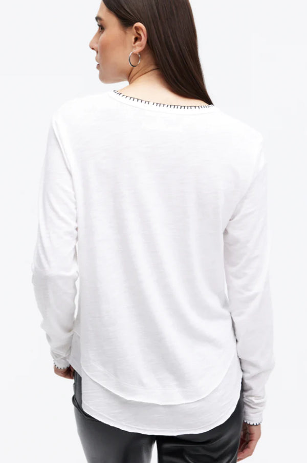 Whipstitch Ava Long Sleeve I White