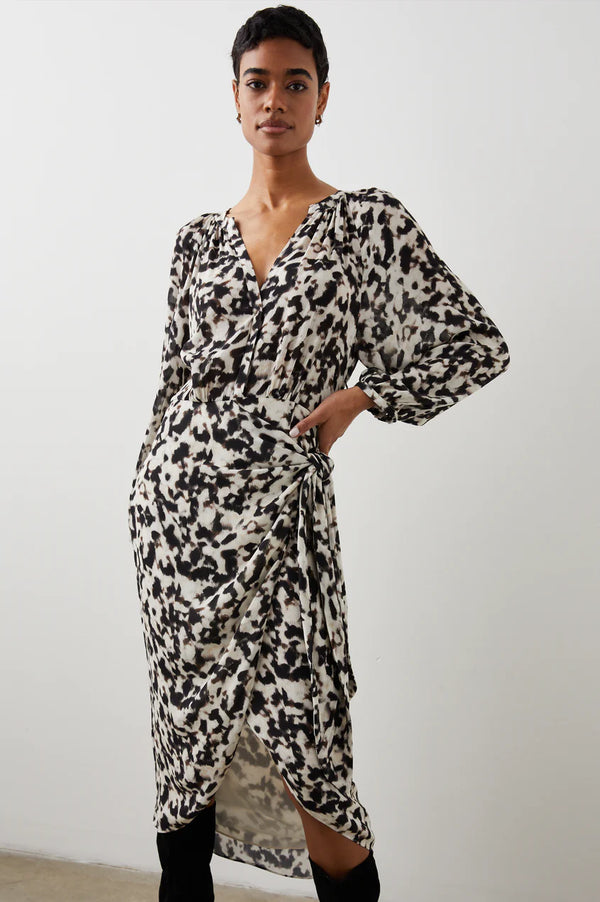 Tyra Dress | Blurred Cheetah