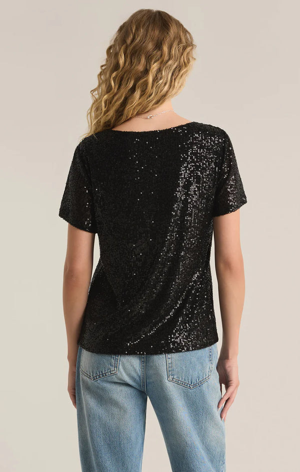 MarbelIa Sequin top I Black