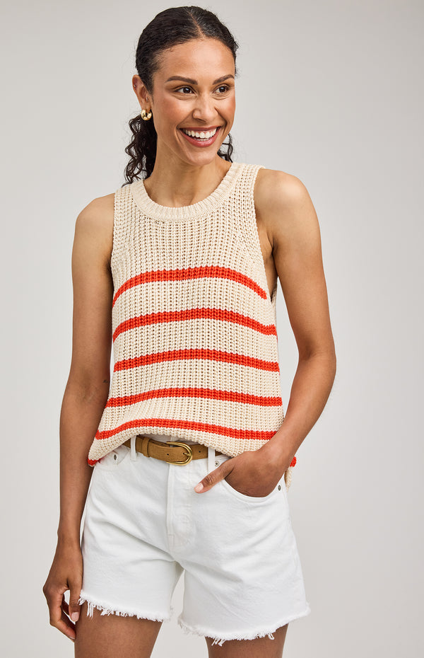 Andrea Sweater Tank I Grenadine Stripe