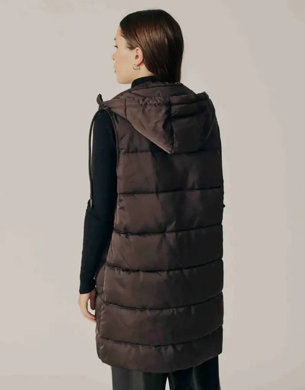 Sambucus Puffer Vest I Chocolate