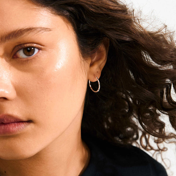 Between Hoop Earrings I Silver Plated