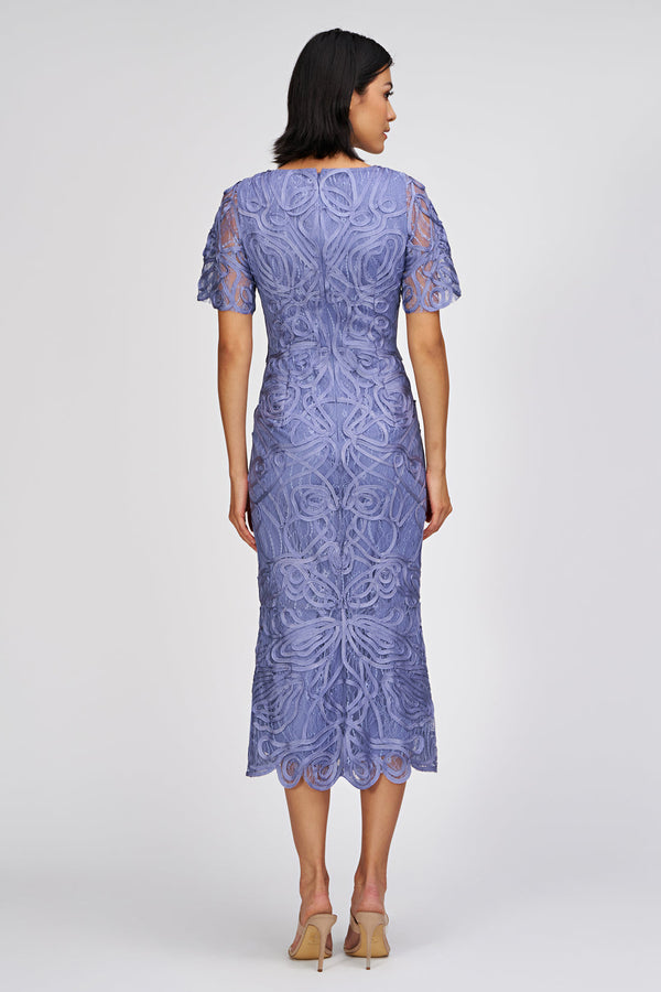 Camila Soutache Cocktail Dress I Denim Blue