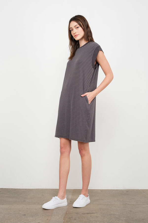 Nika T-Shirt Dress I Charcoal