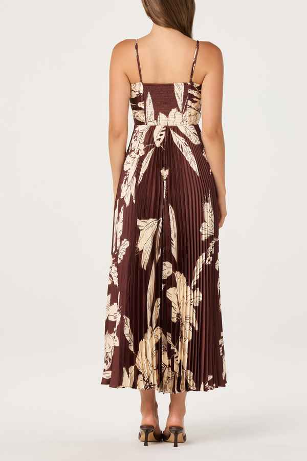 Clea Dress I Brown Floral I Pre Order