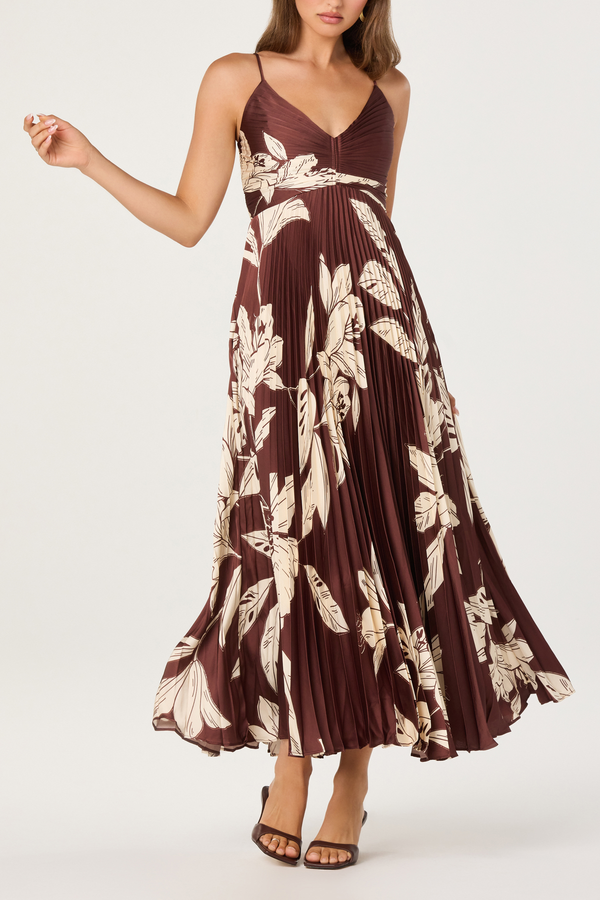 Clea Dress I Brown Floral I Pre Order