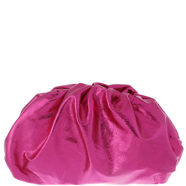 Metallic Oversized Clutch I Fuchsia