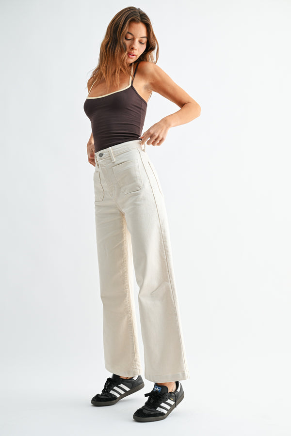Patricia Patch Pocket Wide Leg I Cream
