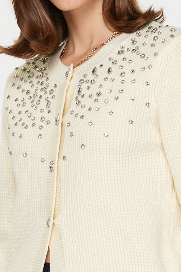 Crystal Cardigan I Cream