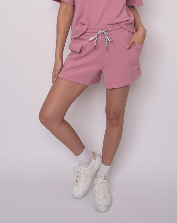 Darcia Soft Knit Shorts I Petal Pink