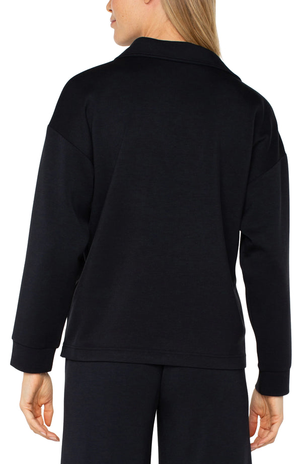 Phoenix Pullover with Collar I Black