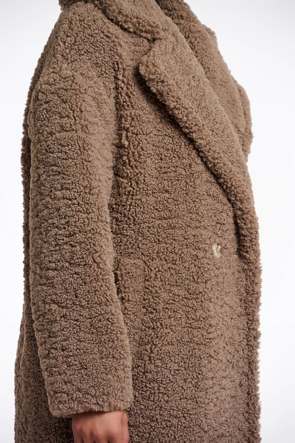 Elicia Teddy Coat I Toffee