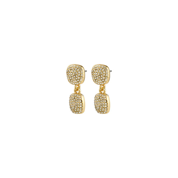 Ember Crystal Pendant Earrings I Gold Plated