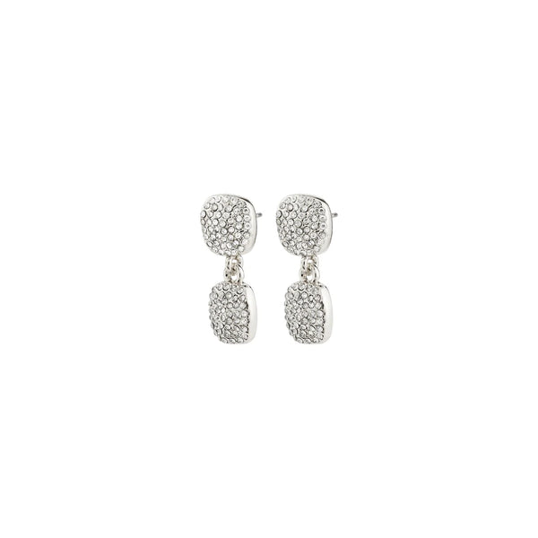 Ember Crystal Pendant Earrings I Silver Plated
