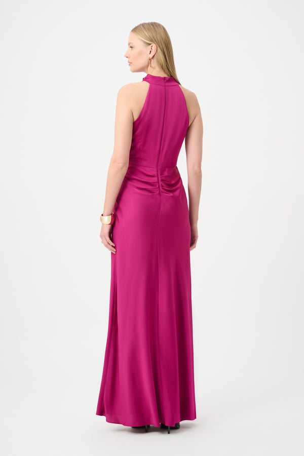 Hillary Halter Neck Trumpet Gown I Magenta