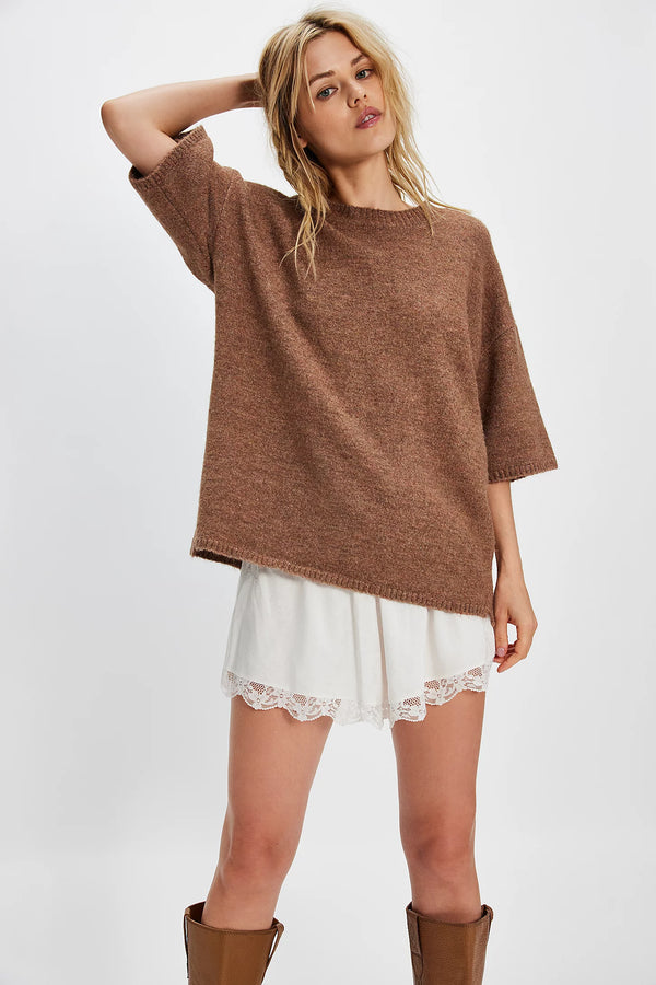 Margot Sweater Tee I Brownie Melange