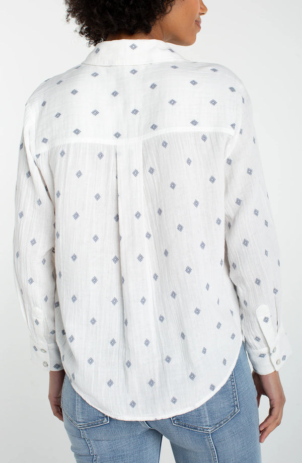 Maya Embroidered Gauze Shirt