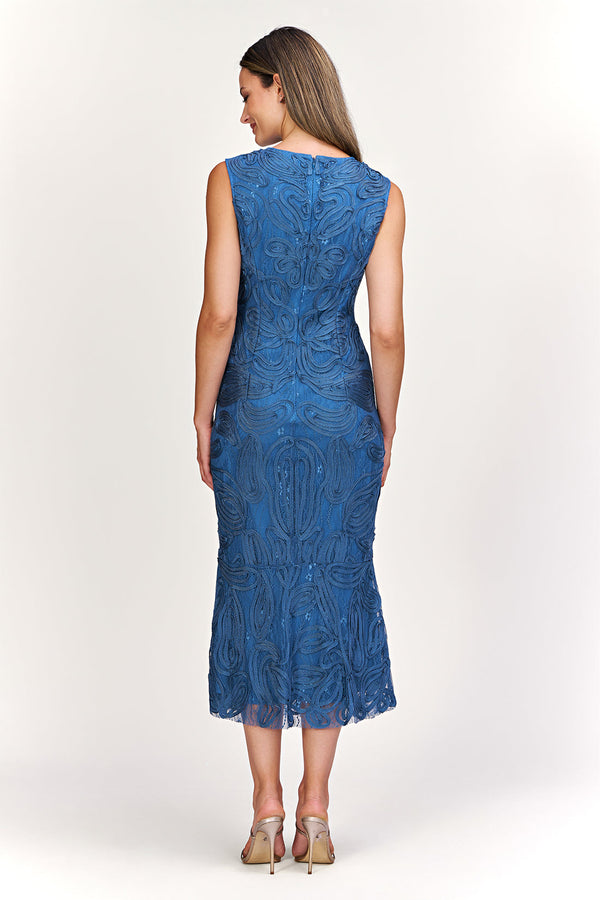 Meli Soutache Dress I Deep Teal