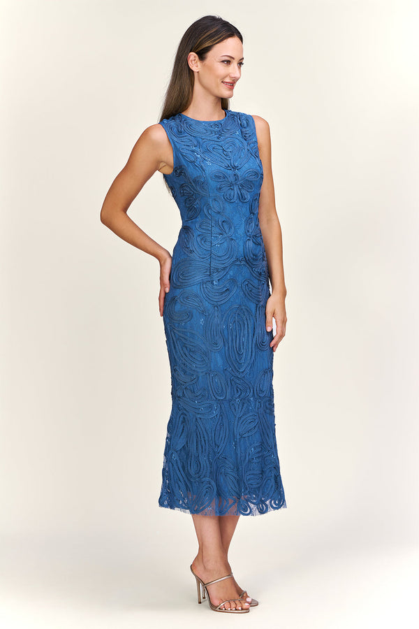 Meli Soutache Dress I Deep Teal
