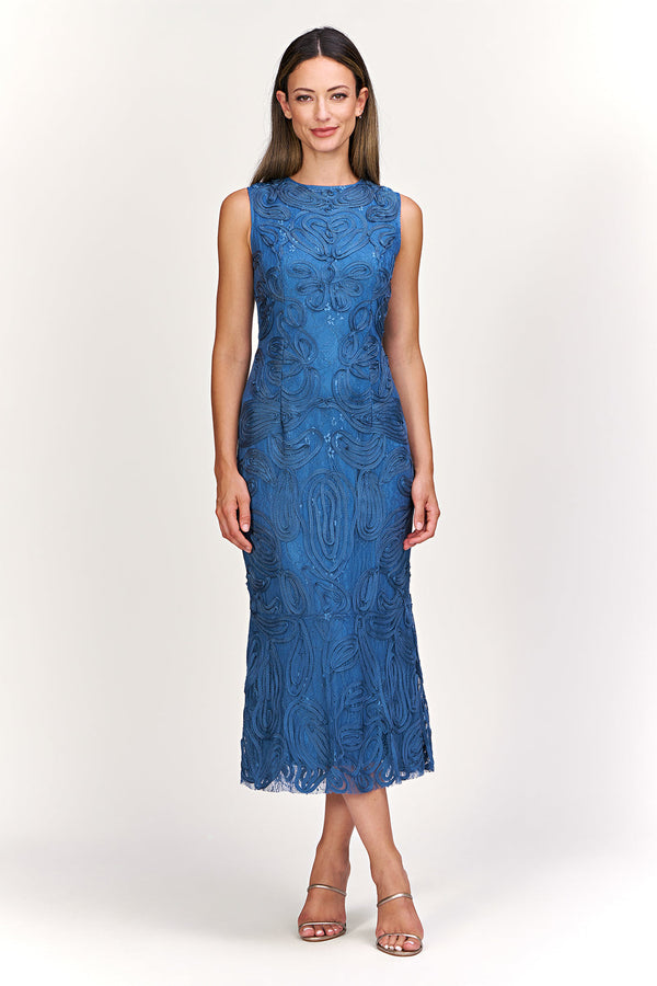 Meli Soutache Dress I Deep Teal