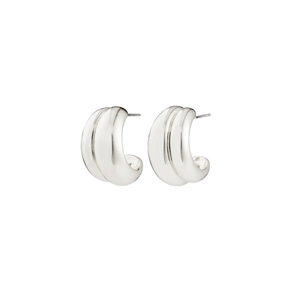Miko Half Hoop Earrings I Silver Plated