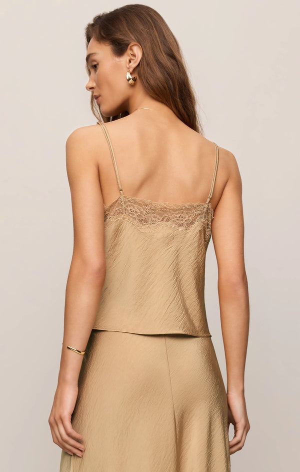 Kori Lace Trim Camisole I Toast