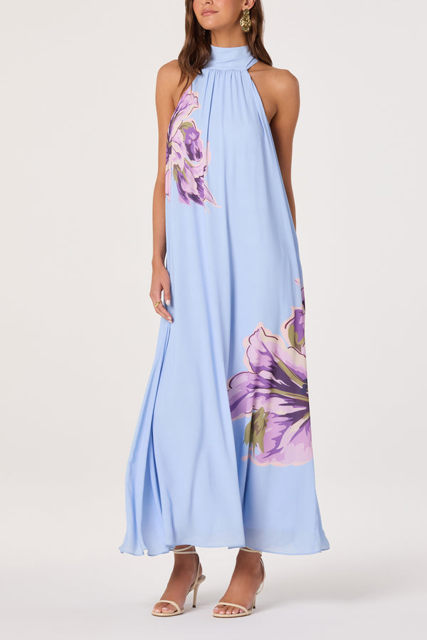 Nesta Maxi Dress I Powder Blue Floral