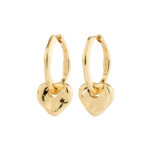 Nova Heart Pendant Earrings I Gold Plated