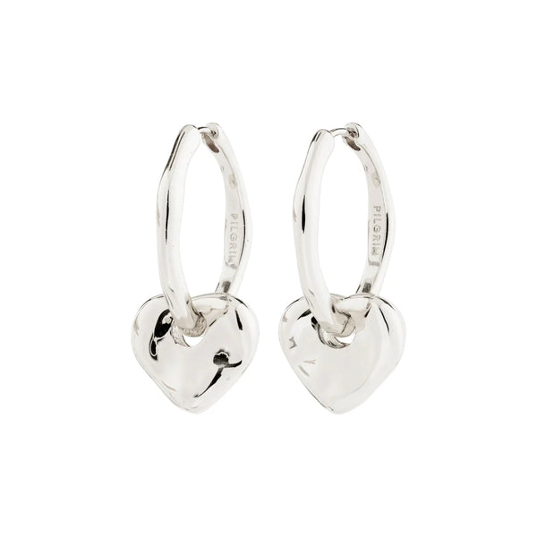 Nova Heart Pendant Earrings I Silver Plated