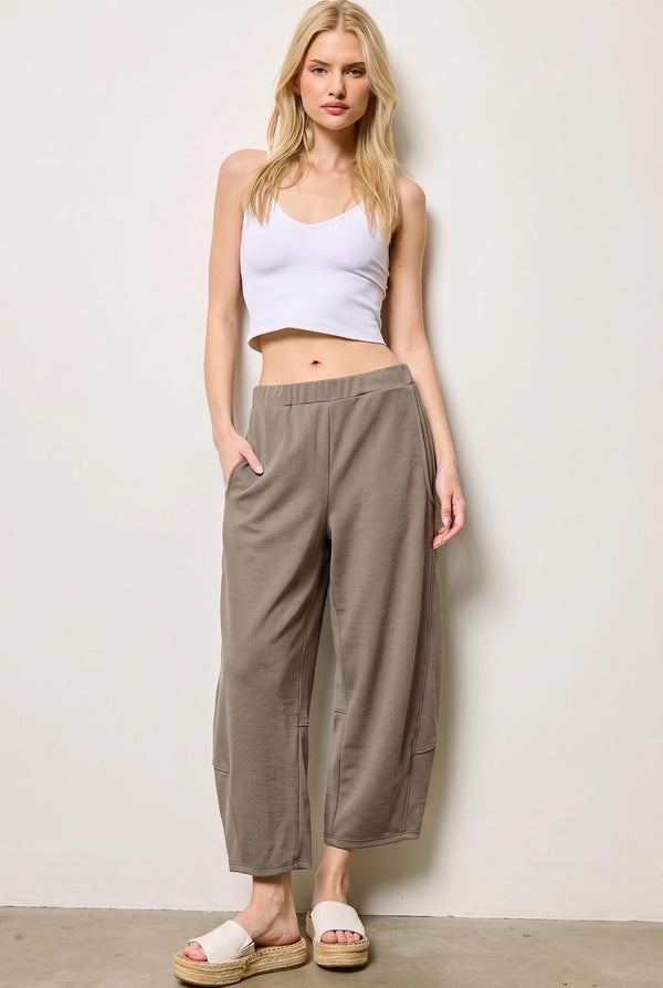 Sia Scuba Barrel Pants I Olive