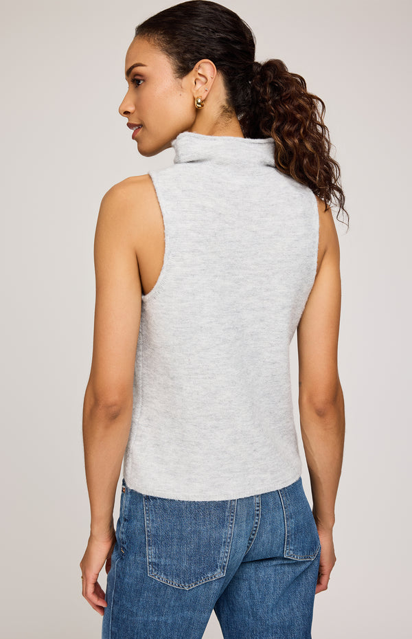 Orla Sleeveless Mock Neck I Heather Grey