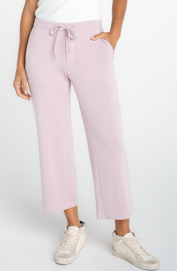 Paula Pull on Wide Leg Crop I Lilac Shadow