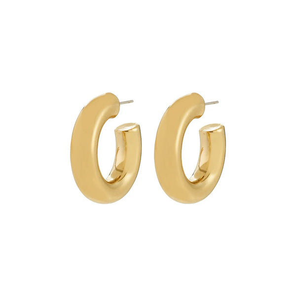Phase Hoop Earrings I Gold Plated