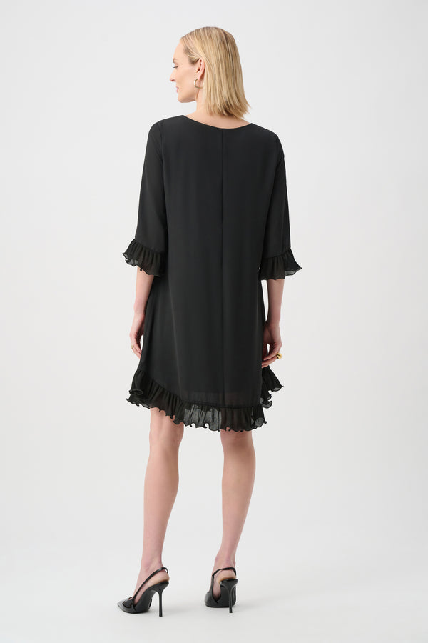Randy Ruffle Trimmed Shift Dress