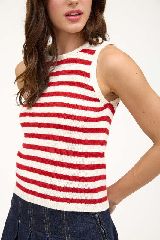Charlie Knit Top I Red
