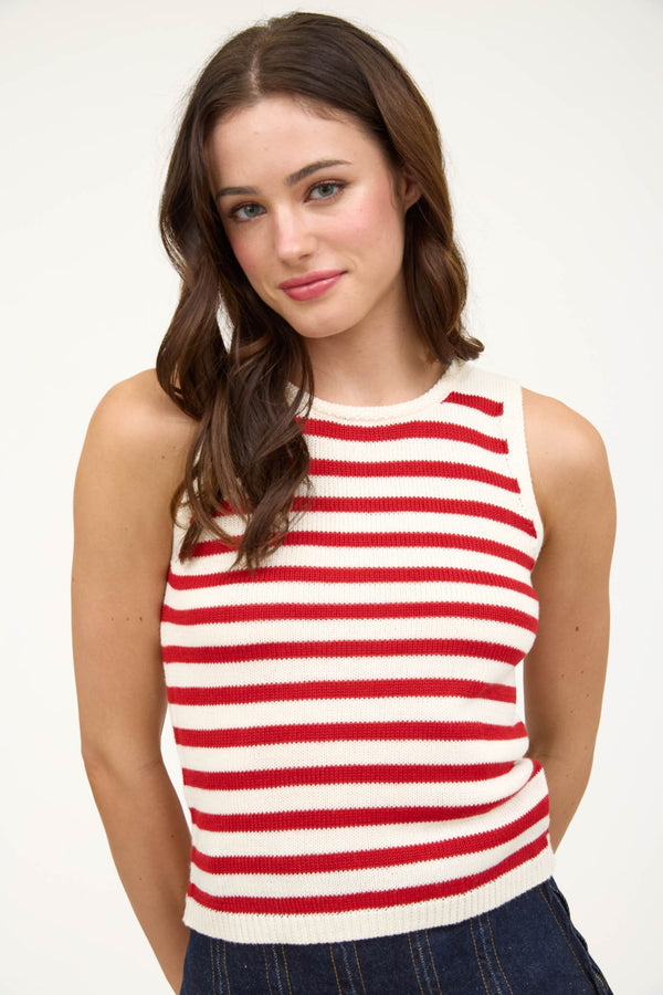 Charlie Knit Top I Red